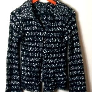 Kalico M Black White Merle Big Knit Cardigan